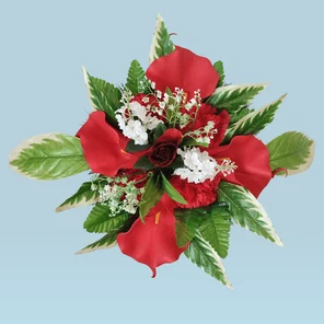 Ритуальный венок на похороны полянка красная